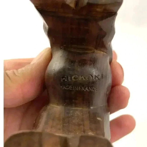 VTG Hickok Corkscrew Bottle Opener Carved Wood Original Genuine France Metal - Picture 8 of 16